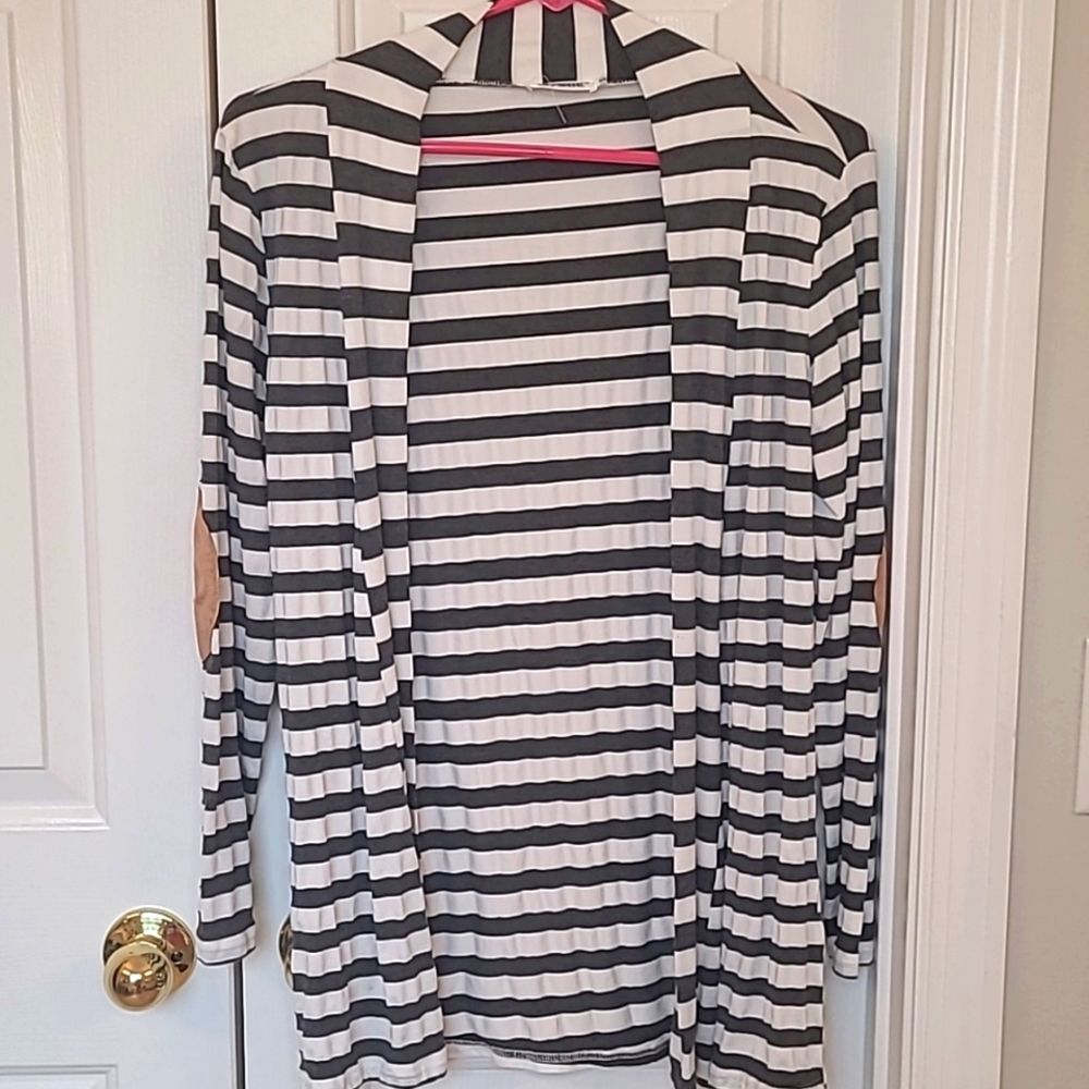 2 for $10! Myobe White/Gray Cardigan